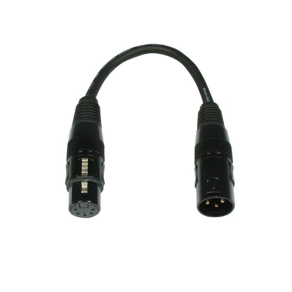 Кабель адаптер DMX512 5pin папа к 3pin мама